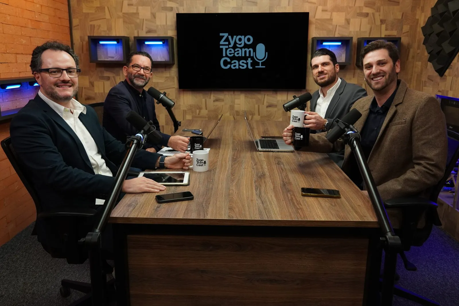 Estúdio do Zygo Team Cast durante gravação